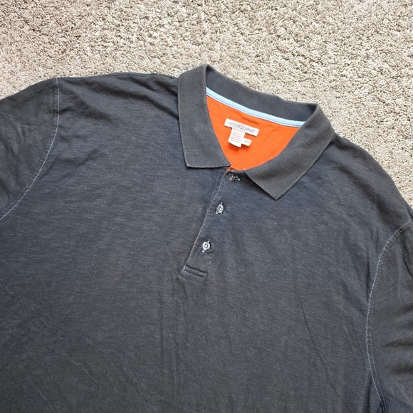 Carbon2Cobalt Other - Carbon2cobalt Polo Shirt Mens XXL Charcoal Grey Orange Double Layer Cotton